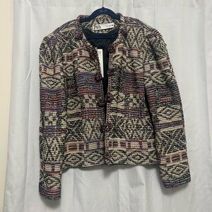 Zara patterned blazer BRAND NEW WITH TAGS